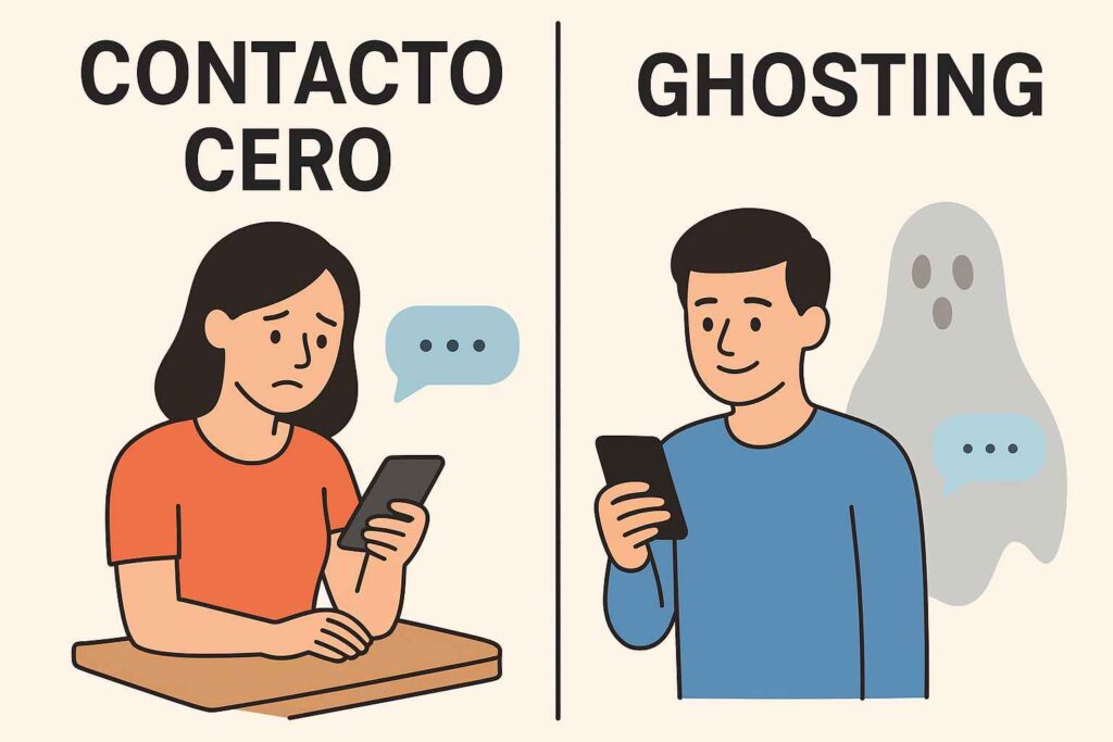 Cómo diferenciar el contacto cero de “ghosting” o evasión emocional